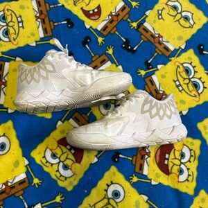 White Melo Basketball Sneakers